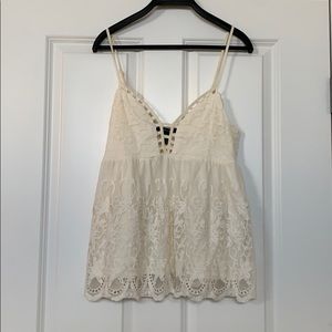 ⭐️ Cream and lace babydoll blouse ⭐️